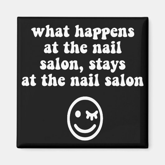 Aimant Salon à ongles amusant (Devant)