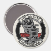 Aimant Salon de coiffeur Retro Personnalisé (Recto/Verso)