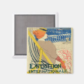 Aimant Salon des Cents de Toulouse Lautrec, Art Nouveau (Recto/Verso)