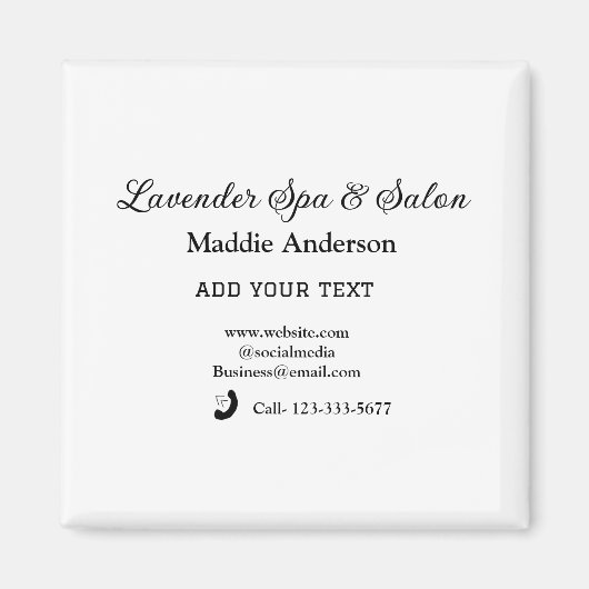 Aimant salon spa de voyage informations sur les invités p (Devant)