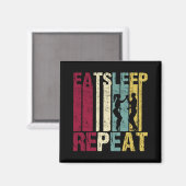 Aimant Salsa dance Eat Sleep Repeat (Recto/Verso)