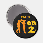 Aimant Salsa Sur Deux Silhouettes Dansantes Personnalisab (Recto/Verso)