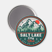 Aimant Salt Lake City Utah Retro Sunset Souvenirs 60s (Recto/Verso)