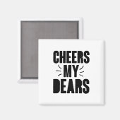 Aimant Salue Mon Cher Design De Typographie Dessinée À La (Recto/Verso)