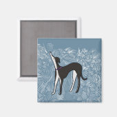 Aimant Saluki Greyhound (Recto/Verso)