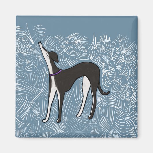Aimant Saluki Greyhound (Devant)