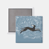 Aimant Saluki Greyhound (Recto/Verso)