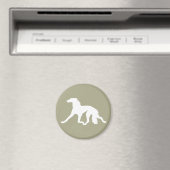 Aimant Saluki Silhouette (In Situ (Lave-vaisselle))