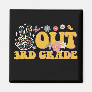 Aimant Salut 3e année, dernier jour d'école groovy