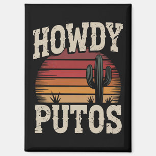 Aimant Salut Putos Cactus Drôle Rétro Vintage