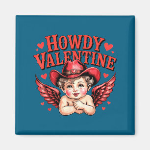Aimant Salut Saint-Valentin Cowboy Mâche Western Rodeo Co