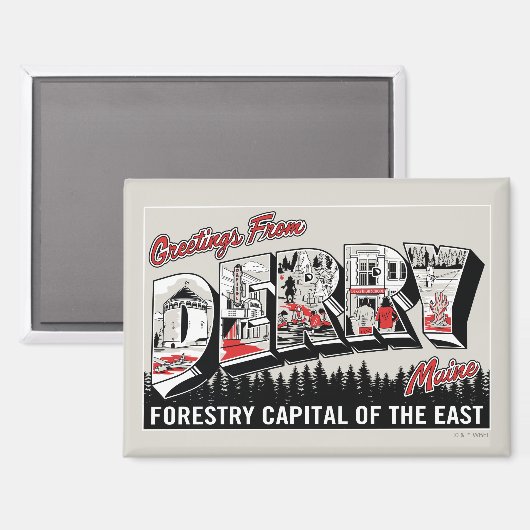 Aimant Salutation De Derry Maine (Recto/Verso)