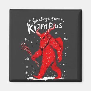 Aimant Salutation de Krampus Noël Christmas
