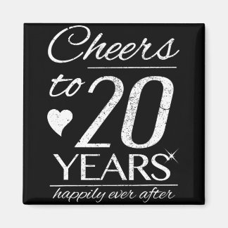 Aimant Salutations à 20 ans mariés Couples 20e Mariage An