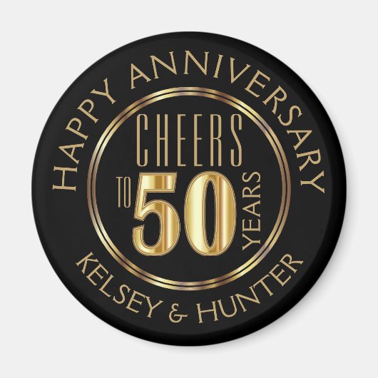 Aimant Salutations à 50 ans (Devant)