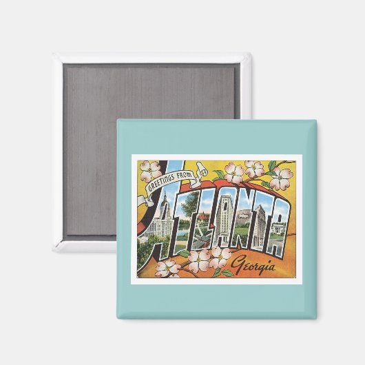 Aimant Salutations d'Atlanta (Recto/Verso)
