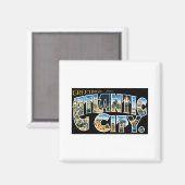 Aimant Salutations de Atlantic City (Recto/Verso)
