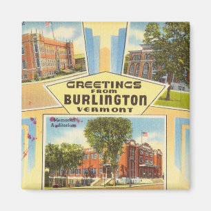 Aimant Salutations De Burlington Vermont