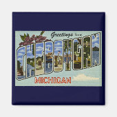 Aimant Salutations de Cheboygan Michigan ! (Devant)