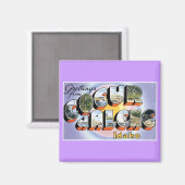 Aimant Salutations de Coeur d'Alene, Idaho ! (Recto/Verso)