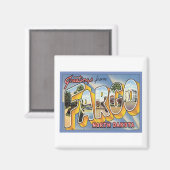 Aimant Salutations de Fargo North Dakota (Recto/Verso)