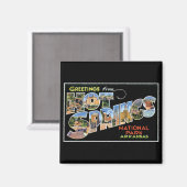 Aimant Salutations de Hot Springs ! (Recto/Verso)