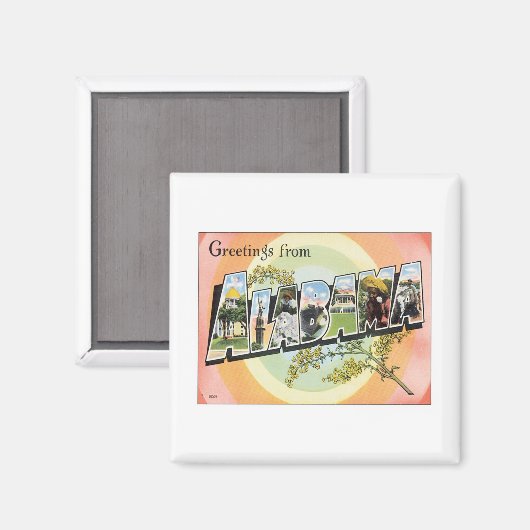 Aimant Salutations De L'Alabama (Recto/Verso)