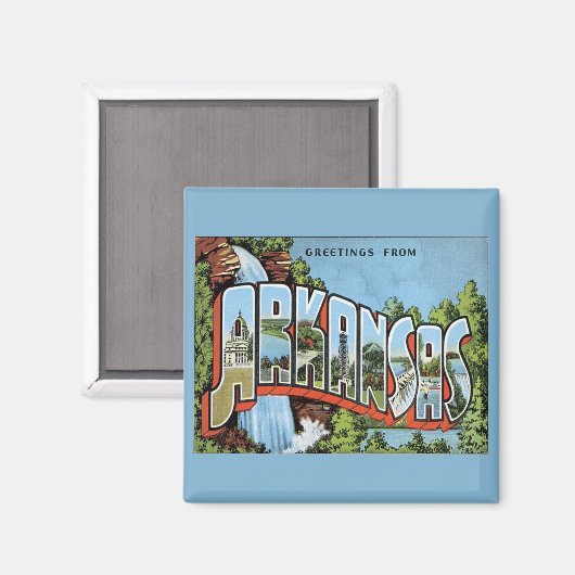 Aimant Salutations De L'Arkansas (Recto/Verso)