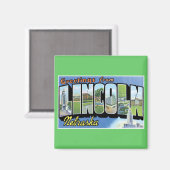 Aimant Salutations de Lincoln, Nebraska! (Recto/Verso)