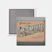 Aimant Salutations De Los Angeles, Vintage (Recto/Verso)