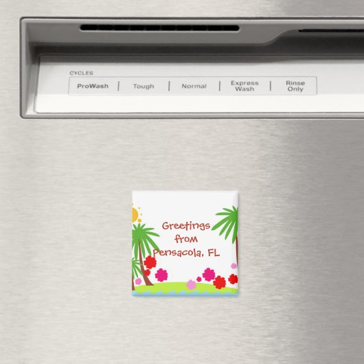 Aimant Salutations de Pensacola, FL (In Situ (Lave-vaisselle))