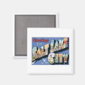 Aimant Salutations De Salt Lake City Utah (Recto/Verso)