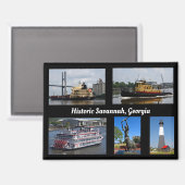 Aimant Salutations De Savannah Georgia (Recto/Verso)