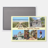 Aimant Salutations de St Augustine, Floride (Recto/Verso)
