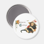Aimant Salutations d'Halloween vintage (Recto/Verso)