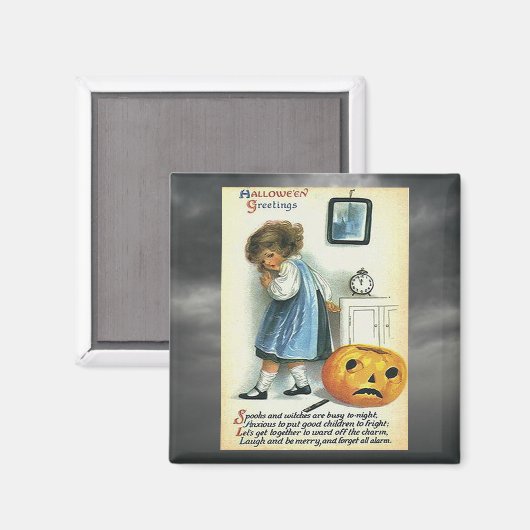 Aimant Salutations d'Halloween vintage (Recto/Verso)