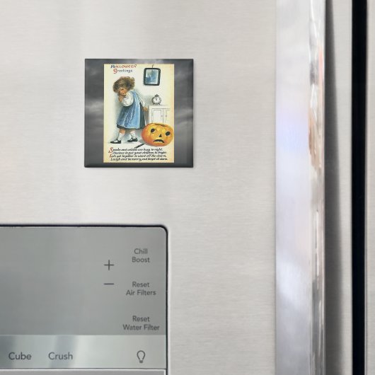 Aimant Salutations d'Halloween vintage (In situ (réfrigérateur))