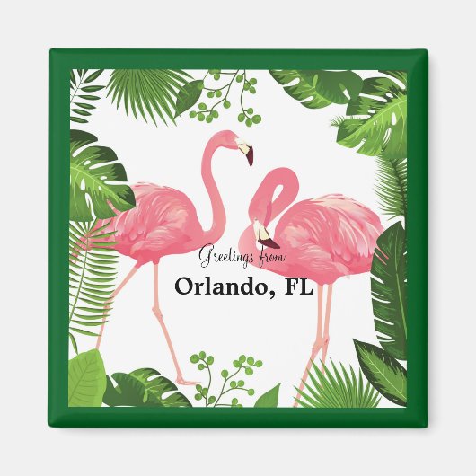 Aimant Salutations d'Orlando, Floride (Devant)