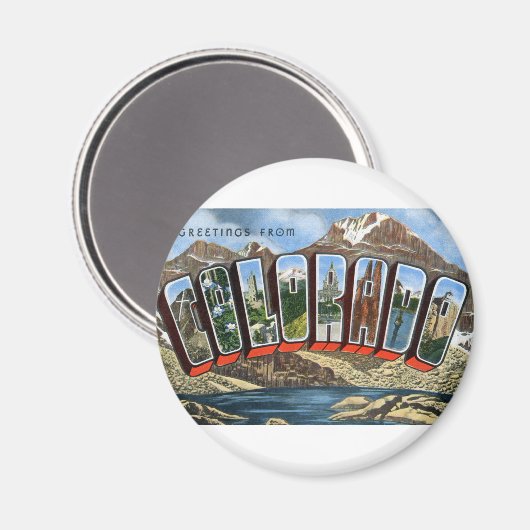 Aimant Salutations Du Colorado (Recto/Verso)
