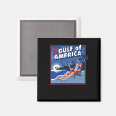Aimant Salutations Du Golfe Des Etats-Unis (Recto/Verso)