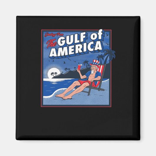 Aimant Salutations Du Golfe Des Etats-Unis (Devant)
