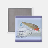 Aimant Salutations Du New Jersey Fishing Lure (Recto/Verso)