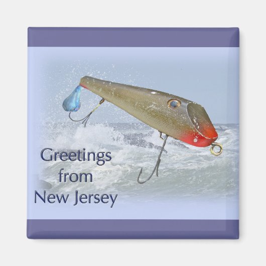 Aimant Salutations Du New Jersey Fishing Lure (Devant)