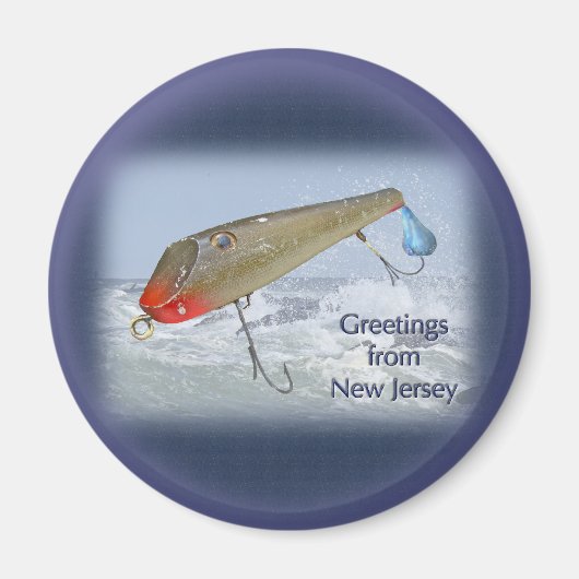 Aimant Salutations Du New Jersey Fishing Lure (Devant)