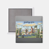 Aimant Salutations Du Tennessee, Vintage (Recto/Verso)