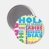 Aimant Salutations en espagnol (Recto/Verso)