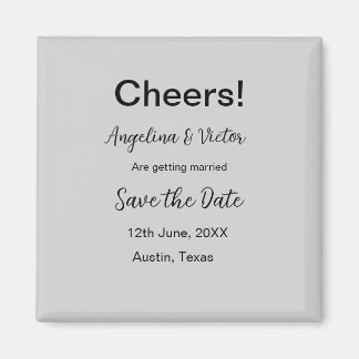 Aimant Salutations enregistrer la date simple minimaliste