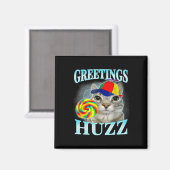 Aimant Salutations Huzz Funny Gen Z Gen Alpha Slang Mème (Recto/Verso)