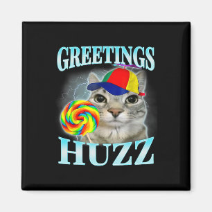 Aimant Salutations Huzz Funny Gen Z Gen Alpha Slang Mème