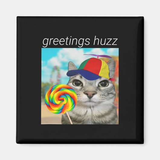 Aimant Salutations Huzz Mème drôle d'argot Gen Z Gen Alph (Devant)